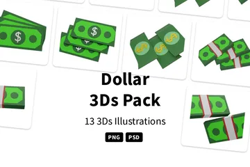 Dollar 3D Icon Pack