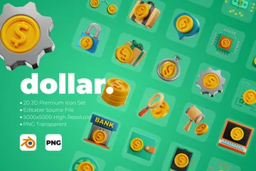 Dollar 3D Icon Pack