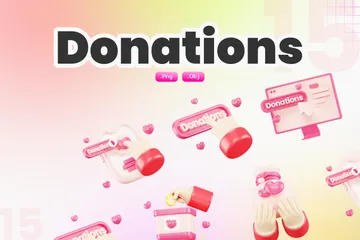 Donaciones Paquete de Icon 3D