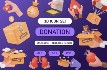 Donation 3D Icon Pack