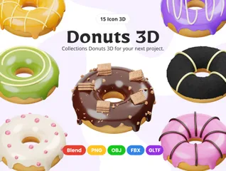 Donuts Pacote de Icon 3D
