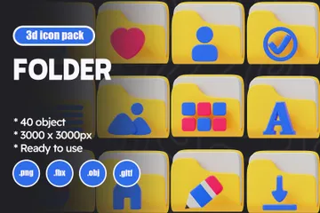 Dossier Pack 3D Icon