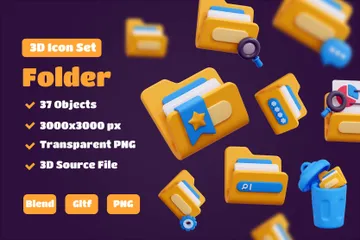 Dossier Pack 3D Icon