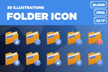 Dossier de l'interface utilisateur Pack 3D Icon