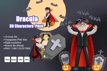 Dracula 3D Illustration Pack