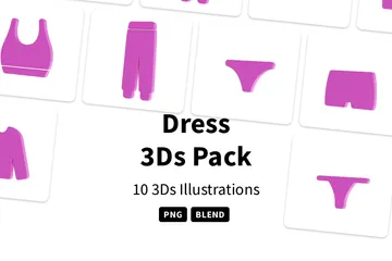 Dress 3D Icon Pack
