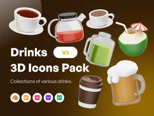 Drinks 3D Icon Pack