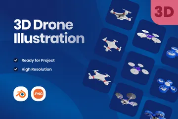 Drone Pacote de Icon 3D