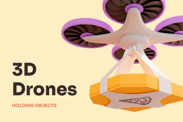 Drones 3D Illustration Pack