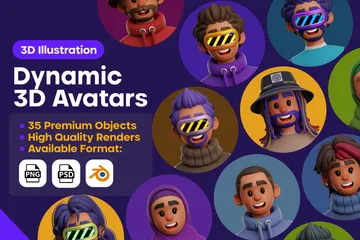 Dynamic Avatar 3D Icon Pack