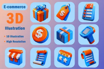 E-commerce 1 3D Icon Pack