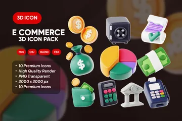 E Commerce 3D Icon Pack