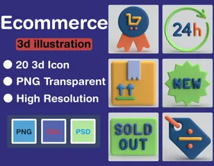 E-commerce 3D Icon Pack