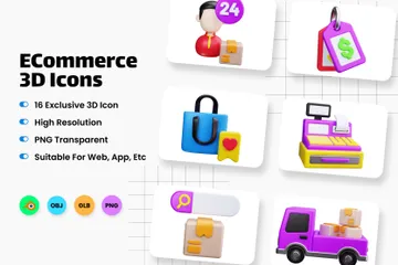 E-Commerce 3D Icon Pack