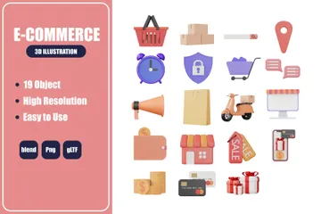 E-commerce 3D Icon Pack