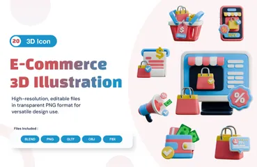 E-Commerce 3D Illustration Pack