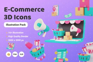 E-Commerce 3D Icon Pack