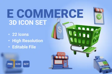 E Commerce 3D Icon Pack