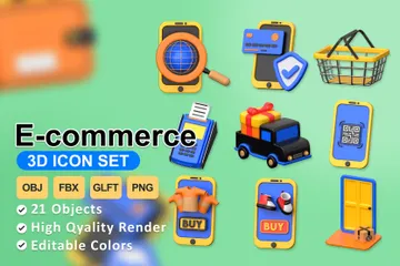 E-commerce 3D Icon Pack