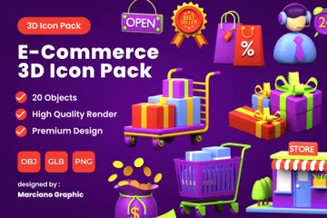 E-Commerce 3D Icon Pack