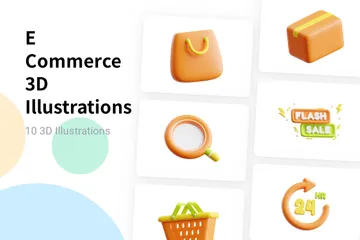 E Commerce 3D Illustration Pack