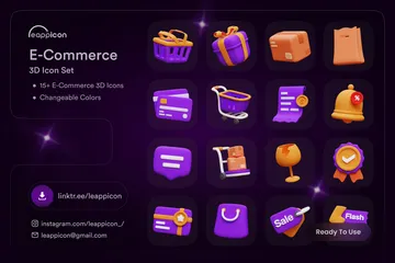 E-Commerce 3D Icon Pack