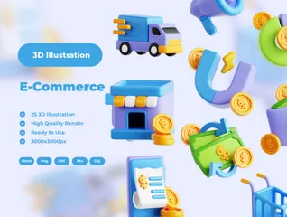 E Commerce 3D Icon Pack