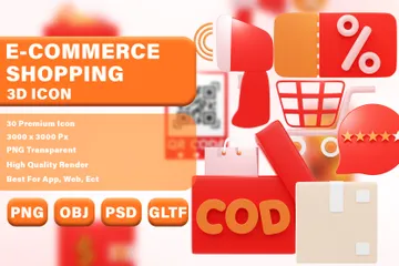 E-Commerce And Shop 3D Icon Pack