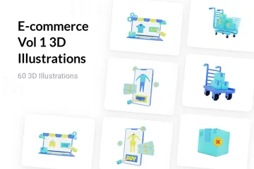 E-Commerce Band 1 3D Illustration Pack