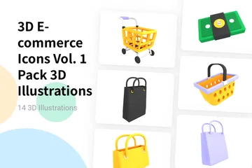 E-Commerce Band 1 3D Illustration Pack