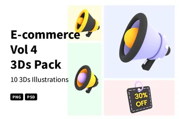 E-Commerce Band 4 3D Icon Pack