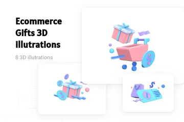 E-Commerce-Geschenke 3D Illustration Pack