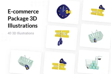 E-commerce Package 3D Illustration Pack