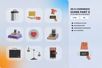 Commerce électronique, partie 5 Pack 3D Icon