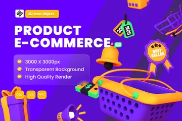E-commerce Product 3D Icon Pack