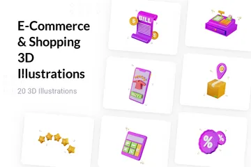 E-Commerce & Shopping 3D Illustration Pack