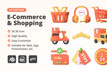 E-Commerce & Shopping 3D Icon Pack