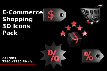 E-Commerce Shopping 3D Icon Pack