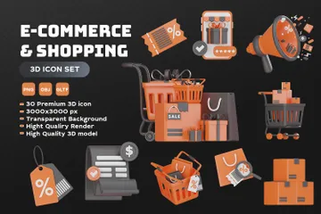 E-Commerce & Shopping 3D Icon Pack