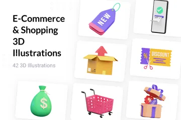 E-Commerce & Shopping 3D Illustration Pack