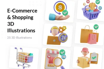 E-Commerce & Shopping 3D Illustration Pack