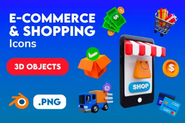 E-commerce & Shopping 3D Icon Pack