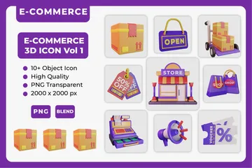 E-Commerce & Shopping 3D Icon Pack