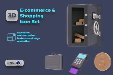 E-Commerce und Shopping 3D Illustration Pack