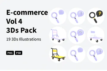 Commerce électronique Vol 4 Pack 3D Icon