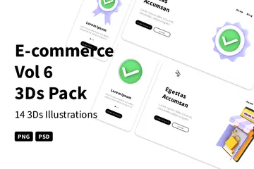 Commerce électronique Vol 6 Pack 3D Icon