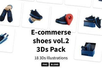 Zapatos de comercio electrónico Vol 2 Paquete de Icon 3D