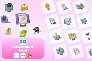 E-LEARNING 3D Icon Pack