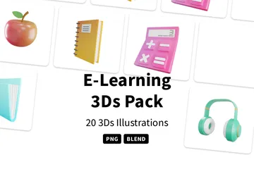 E-Learning 3D Icon Pack