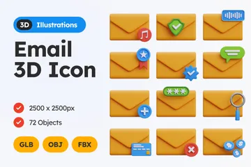 Email 3D Icon Pack